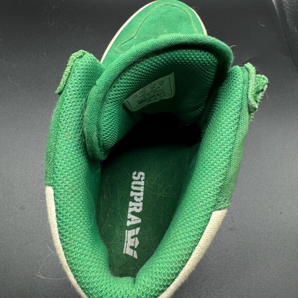 Supra Vaider High Top Men’s Green Suede Skate Shoes - Picture 2 of 4